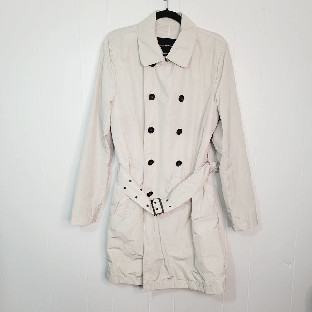Club Monaco Womens Ivory Trench Rain Coat
